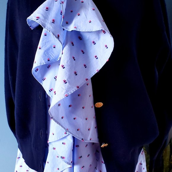 Navy Blue Burberry Sweater/Size 44 - Picture 11 of 16